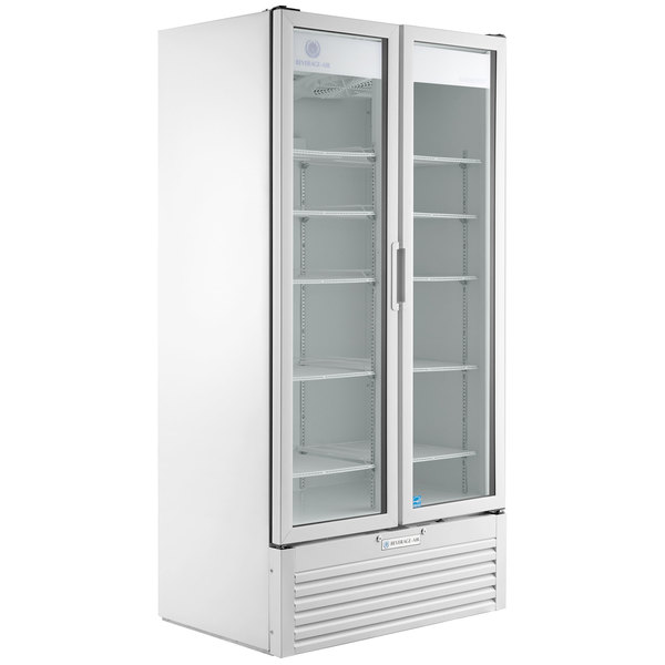 Beverage-Air Glass Door Merchandiser, Refrigerator, 26.12 cu. ft. Capacity, White MT34-1W